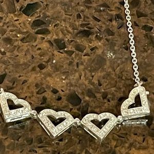 Premier Magnetic Heart Rhinestones 4 Heart Necklace